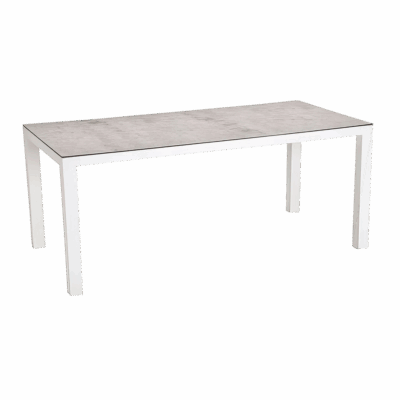Tisch Houston Weiß/Silber 210 x 90 cm