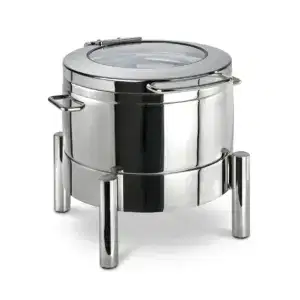 Chafing Dish rund mit Glasdeckel 10 Liter