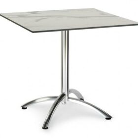 Tisch Firenze Silber/Marmor 80 x 80 cm
