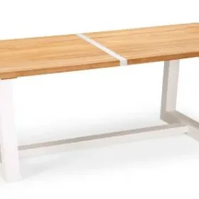 Tisch Campione Weiß/Teak 220 x 110 x 75,5 cm