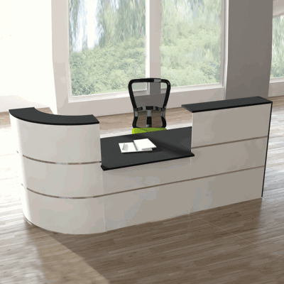 Design Theke Cento Ausführung 5 weiß-anthrazit