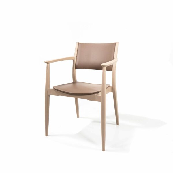 Clark Chair Stapelstuhl Kunststoff Cappuccino/Wüstenbraun