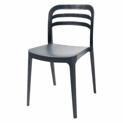 Outdoor-Stapelstuhl Wave Kunstoff Schwarz