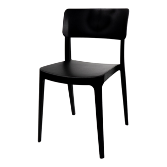 Outdoor-Stapelstuhl Wing Kunststoff Schwarz