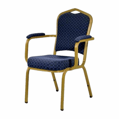 Bankettstuhl Vera Blau mit Armlehne stapelbar