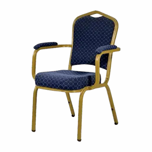 Bankettstuhl Vera Blau mit Armlehne stapelbar