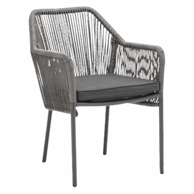 Korbsessel Baleric Grau