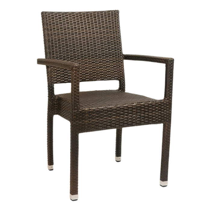 Terrassenstuhl Mezza Leatherlook mit Armlehne