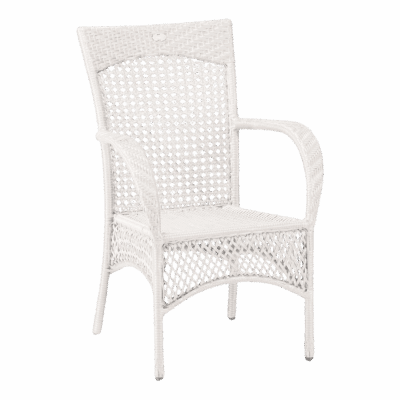 Korbsessel Madelene Weiß