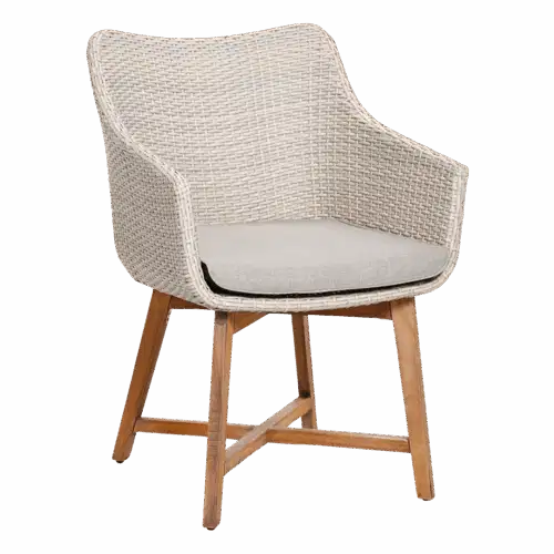 Korbsessel Paterna Teakholz/Alabaster