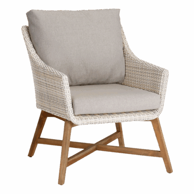 Lounge-Sessel Paterna Teakholz/Alabaster