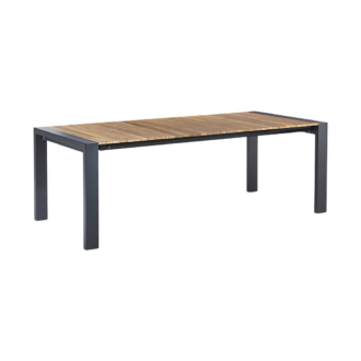 Ausziehtisch Langreo 213/269 x 100 cm Anthrazit/Teak