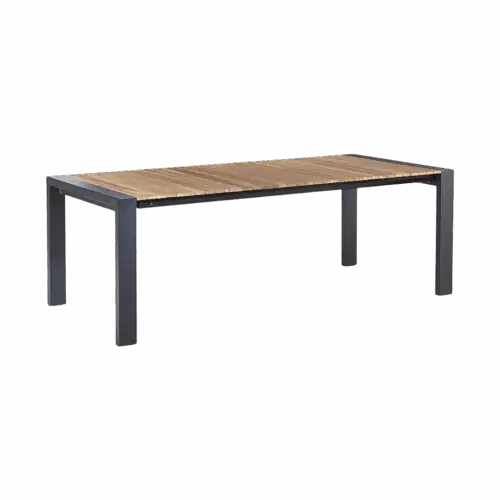 Ausziehtisch Langreo 213/269 x 100 cm Anthrazit/Teak