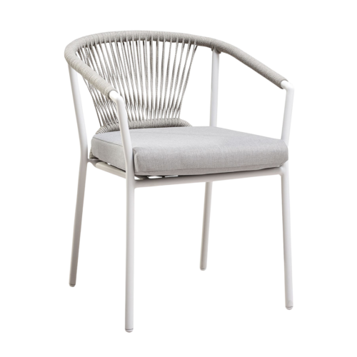 Dining-Stuhl Matera Weiß/Sand