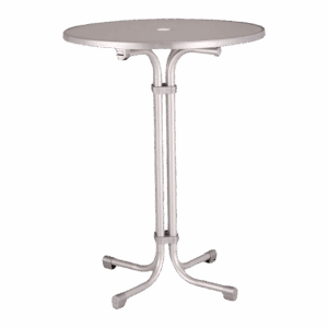 Stehtisch Multiflex mit Schirmloch 80 cm Silber