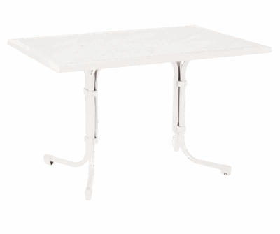 Tisch Boulevard eckig 120 x 80 cm Weiß
