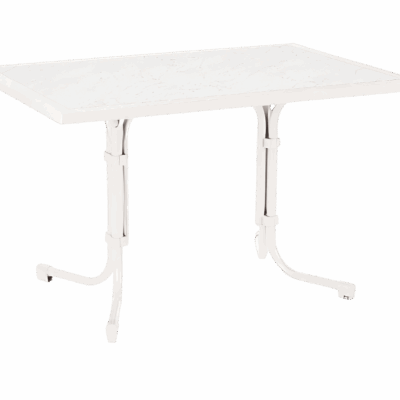Tisch Boulevard eckig 120 x 80 cm Weiß