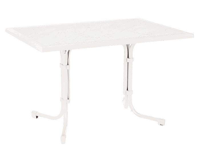 Tisch Boulevard eckig 120 x 80 cm Weiß