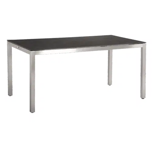 Tisch Marbella 160 x 90 cm Edelstahl/Ardesia