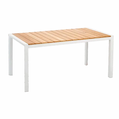 Tisch Paros 160 x 90 cm WeißTeakholz copy Tisch Paros 160 x 90 cm Weiß/Teakholz