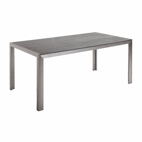 Tisch Seattle 180 x 90 x 76 cm Silber/Anthrazit