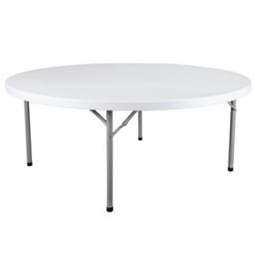 Catering-Tisch rund Weiß Höhe: 74 cm Klappbar (2 Größen)