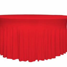 runde Deluxe-Tischhusse Rot