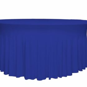 runde Deluxe-Tischhusse Marineblau