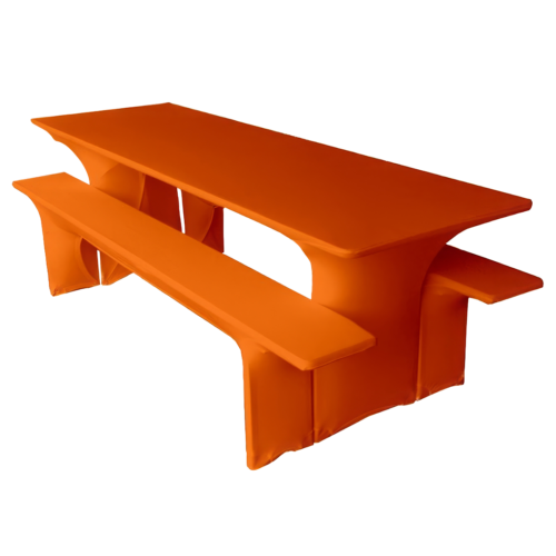 Festzeltgarniturhussen-Set München Stretch Orange (2 Größen)