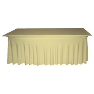 rechteckige Tischhusse Creme