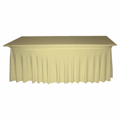 rechteckige Tischhusse Creme