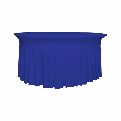 runde Deluxe-Tischhusse Blau (3 Größen)