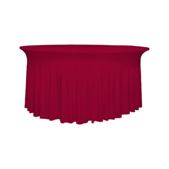 runde Tischhusse Bordeaux