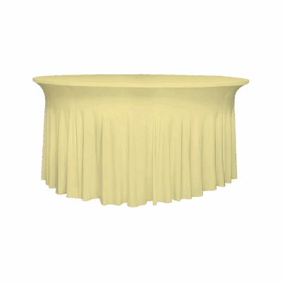 runde Deluxe-Tischhusse Creme (4 Größen)