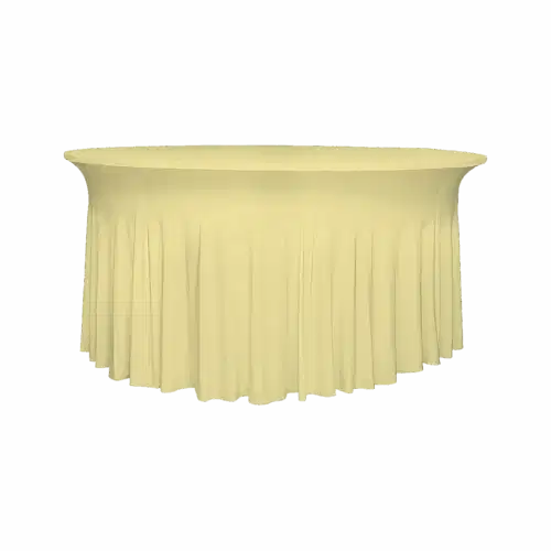 runde Deluxe-Tischhusse Creme (4 Größen)