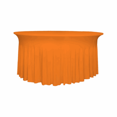 runde Deluxe-Tischhusse Orange (3 Größen)