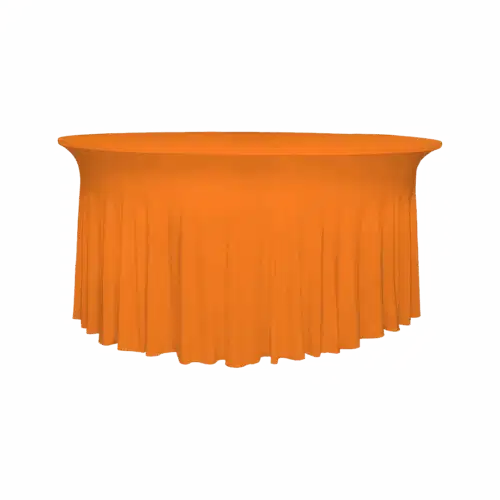 runde Deluxe-Tischhusse Orange (3 Größen)
