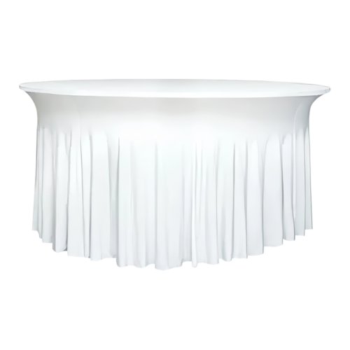 runde Deluxe-Tischhusse Weiß (4 Größen)