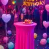 Deluxe-Stehtischhusse Luxor Pink (3 Größen) – Bild 7