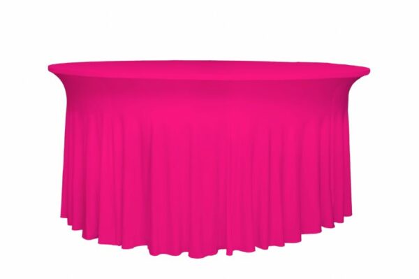 runde Deluxe-Tischhusse Pink