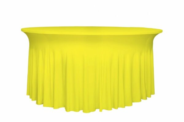 runde Deluxe-Tischhusse Gelb