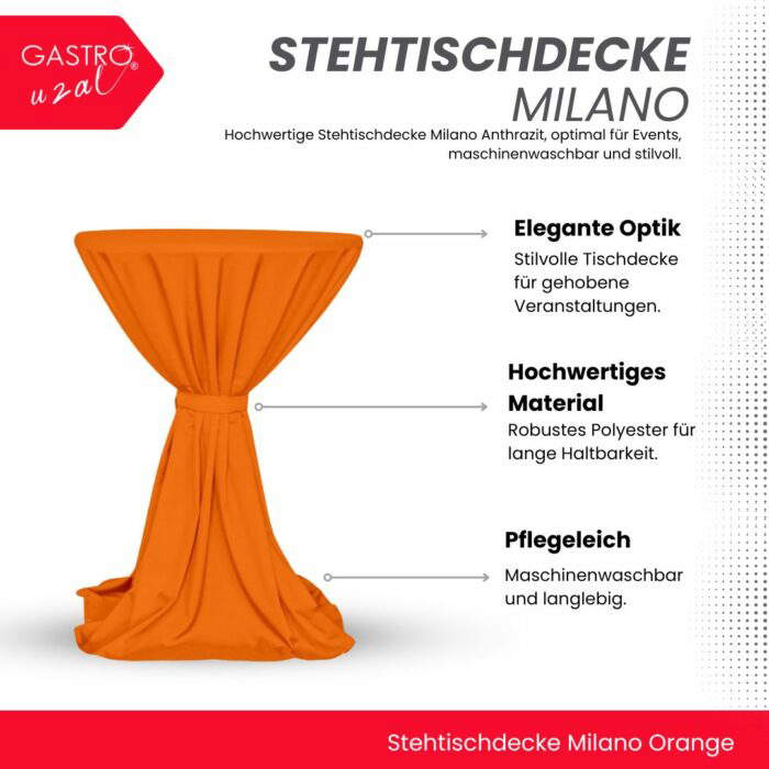 Stehtischdecke Milano Orange