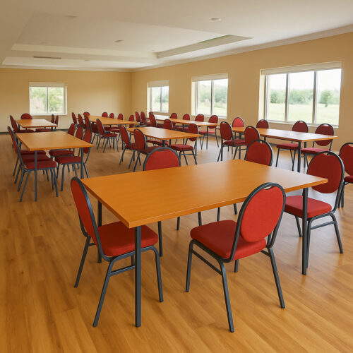 Klapbarer Banketttisch H-500 Buche 18 mm