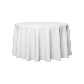 Runde Tischdecke Damast Weiß – 10 Größen | Elegante Tafeldecke für jeden Anlass