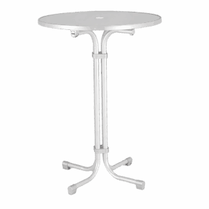 Stehtisch Multiflex mit Schirmloch 80 cm Weiß