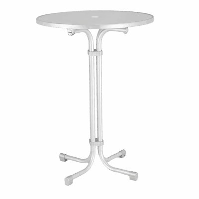 Stehtisch Multiflex mit Schirmloch 80 cm Weiß