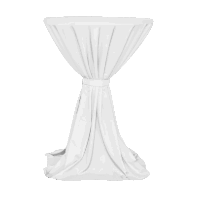 Stehtischdecke Weiss