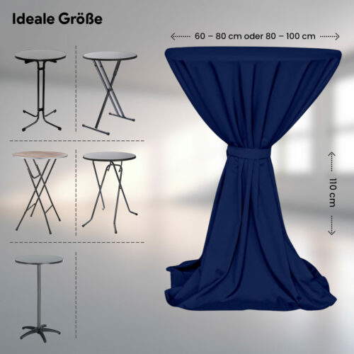 Stehtischdecke Milano Marineblau