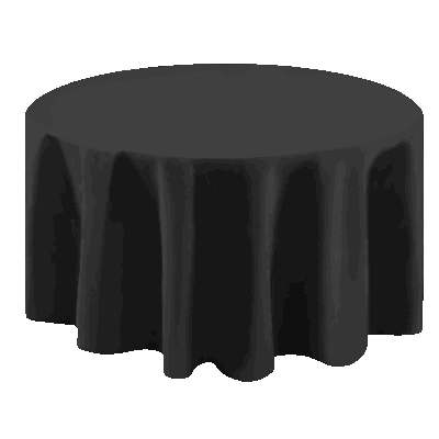 Tischdecke Catering rund Schwarz