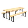 Bierzeltgarnitur Set Professional – Tisch 220×70 cm, 2 Bänke 220×25 cm